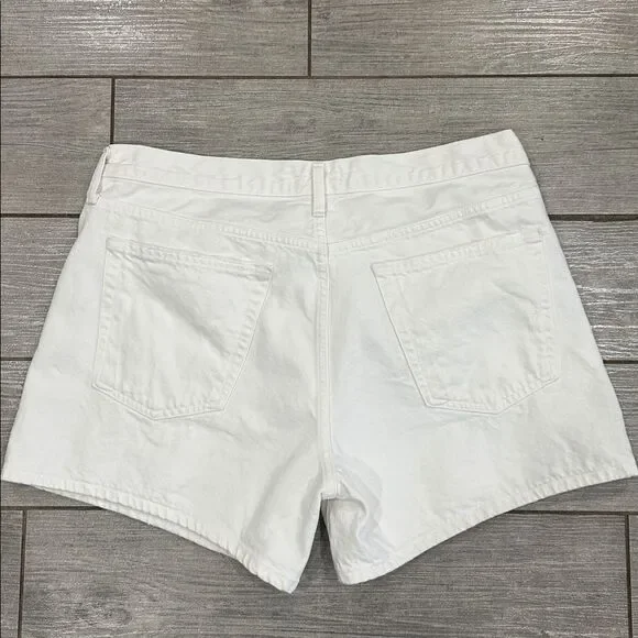 Agolde Parker Long White Denim Jean Shorts Size 31 (12) New! - Picture 12 of 15